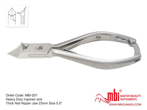 Heavy Duty Ingrown + Thick Nail Nipper Double Spring 5.5", MBI-201