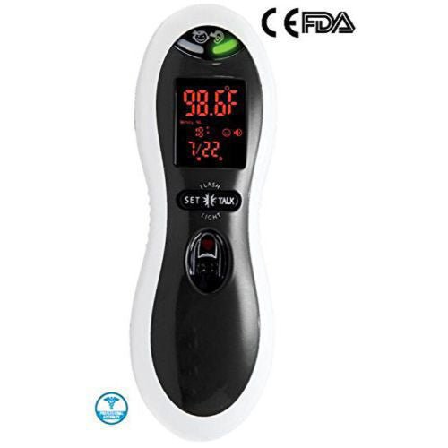 Infrared Thermometer DualScan Ultra Pulse Talking Ear & Forehead Thermometer with 10+ Features