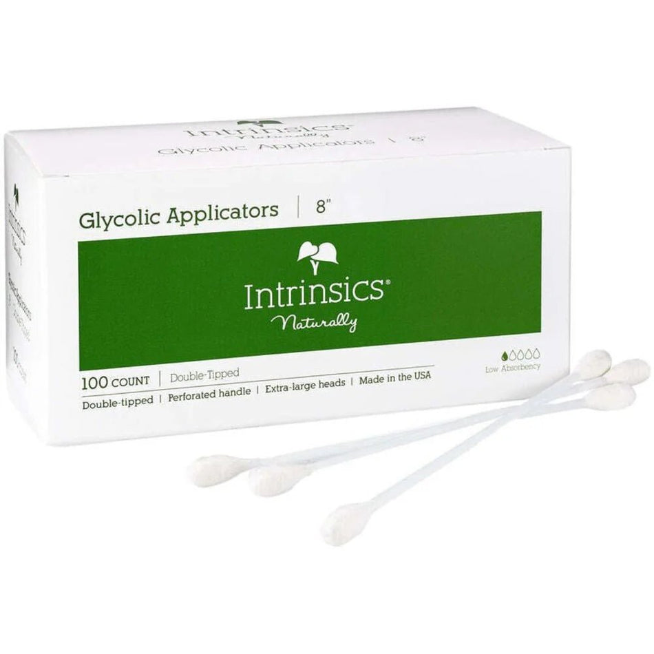 Intrinsics Glycolic Applicators, 8” Cotton