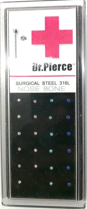 Inverness / Dr Pierce Nose Bones 316L - Assorted, 24pcs