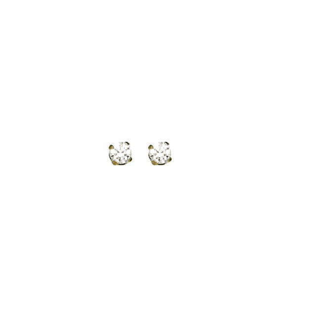 Inverness Earring 24K GP 2MM CZ - 37C