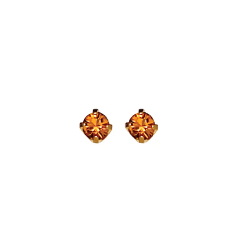 Inverness Earring 24K GP 3MM Topaz Tiffany, November - 91C