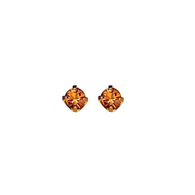 Inverness Earring 24K GP 3MM Topaz Tiffany, November - 91C