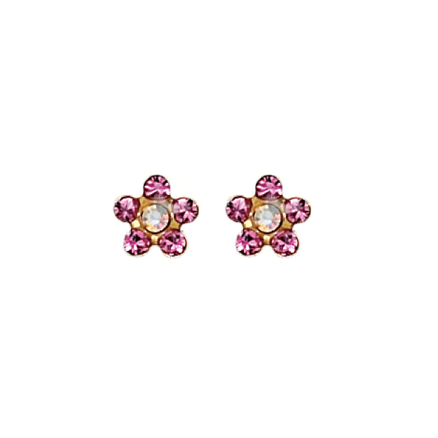 Inverness Earring 24K GP Rose w/Crystal, October - 824C