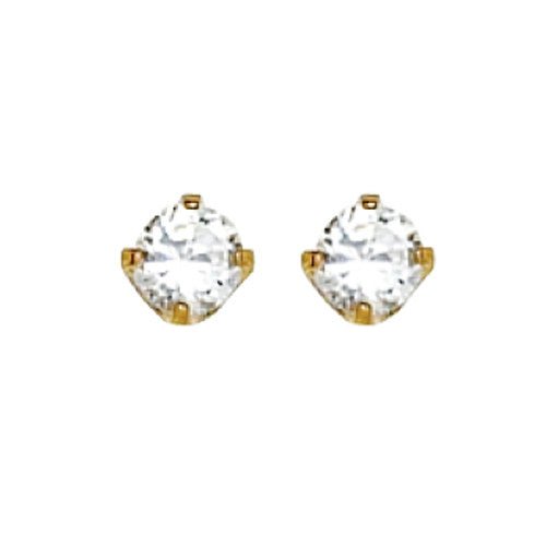 Inverness Earring 3mm CZ 24KT GP - 32C