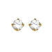 Inverness Earring 3mm CZ 24KT GP - 32C