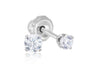 Inverness Earring Stainless Steel 2mm CZ - 53C