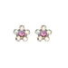 Inverness Earring Stainless Steel AB Crystal with Rose Flower - 120C