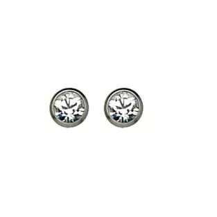 Inverness Earring Titanium 4MM Crystal Bezel - 17C