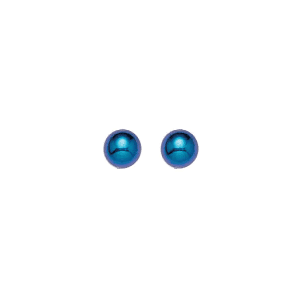 Inverness Earring Titanium Blue 4MM Ball Anodized - 525E
