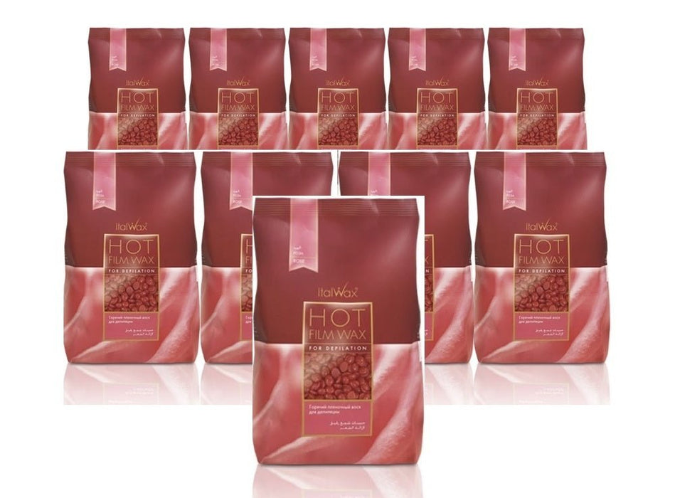 Italwax Rose Hot Film Hard Wax (Unscented, Transparent, 10 - 12 Sec)