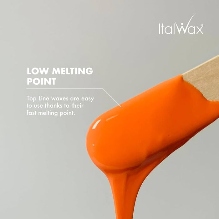 Italwax Top Line Coral Hot Film Hard Wax for Sensitive Skin (Unscented, Very Creamy, 10 - 12 Sec)