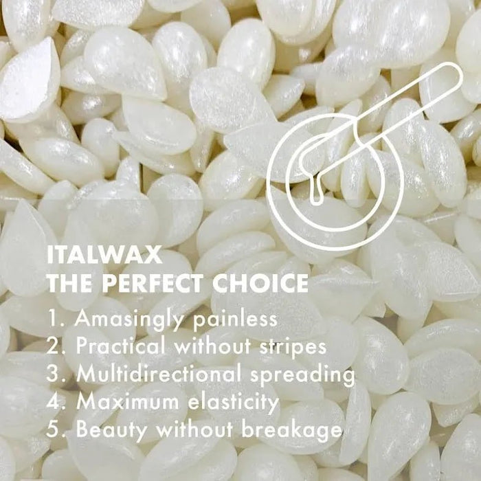 Italwax Top Line Crystal Hot Film Hard Wax (Unscented, Semi Transparent, 3 - 4 Sec)