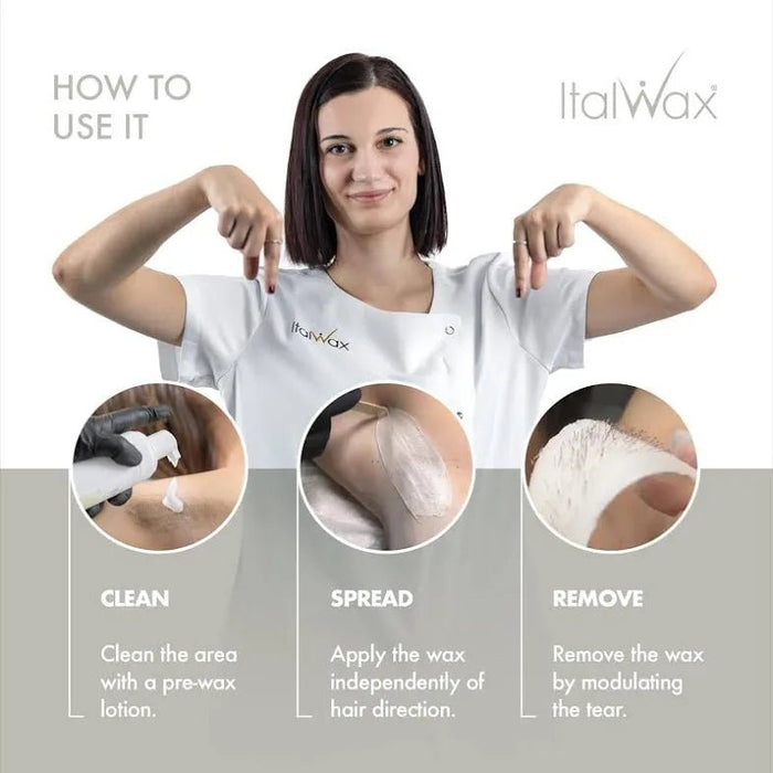 Italwax Top Line Crystal Hot Film Hard Wax (Unscented, Semi Transparent, 3 - 4 Sec)