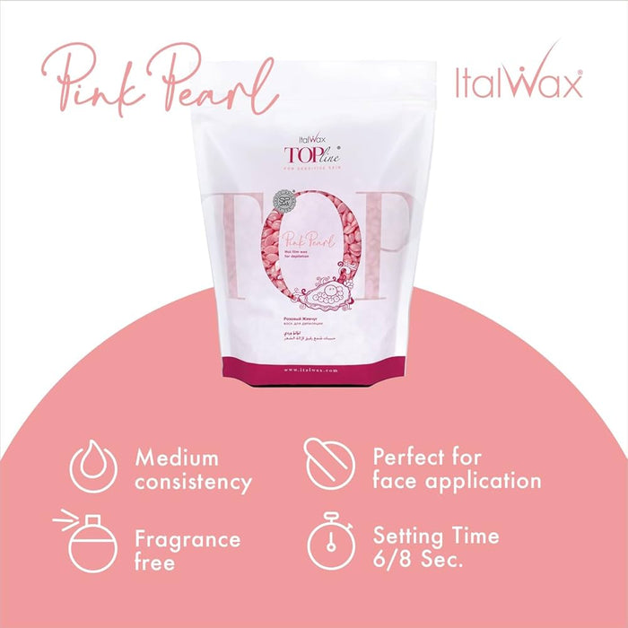Italwax Top Line Pink Pearl Hard Wax for Sensitive Skin