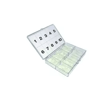 LCN Arched Nail Tips 700, Square 250pcs Assorted Box
