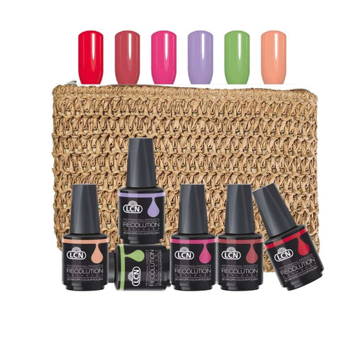 LCN CABO Recolution Advanced Gel Polish Set - 6 Colours + Bag