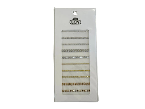 LCN Nail Art Jewelry - Bronze, Gold + Silver Nail Charm Decals