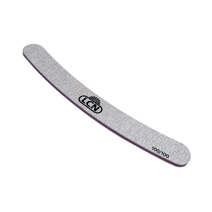 LCN Professional Nail File, Grey Banana Shaped 100/100