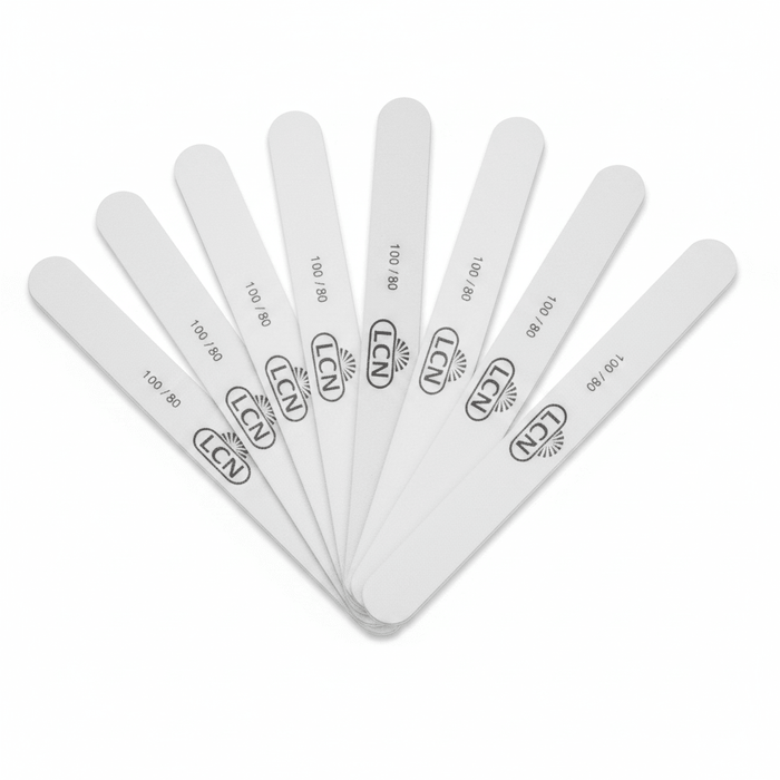 LCN Professional Nail File, White Thin 100/180