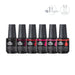 LCN ROUGE Recolution Advanced Gel Polish Set - 6 Colours + Bag