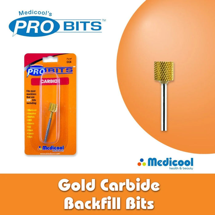 Medicool ProBits CC7 Gold Carbide Backfill Nail Bit Canada