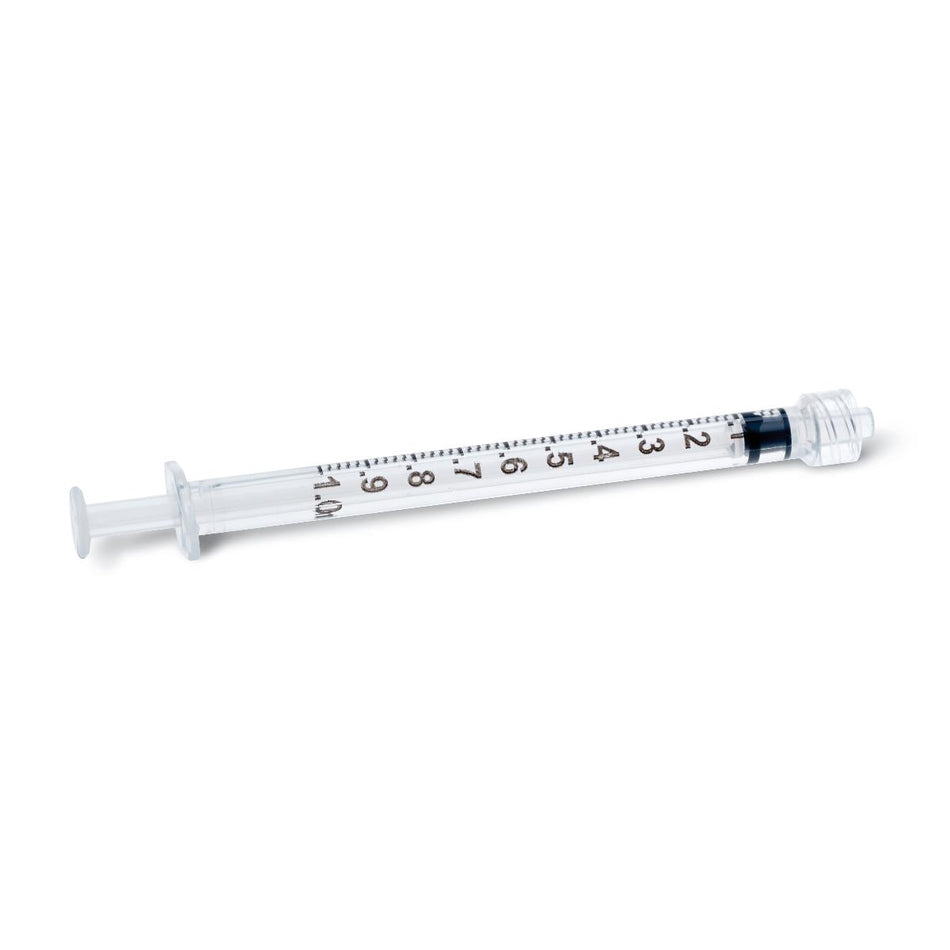 Medline 1ml Luer Lock Syringe with Low Dead Space, Case of 100