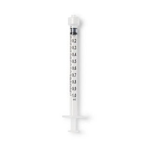 Medline 1ml Luer Lock Syringe with Low Dead Space, Case of 100