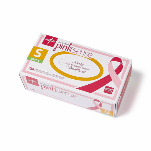 Medline PinkSense Pink Nitrile Gloves Powder Free Box/250