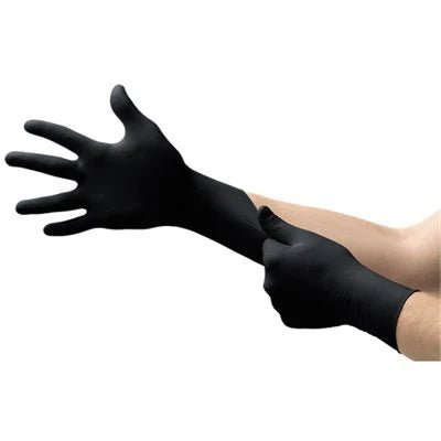 Medline VersaShield Storm Black Disposable Nitrile Gloves, Powder Free