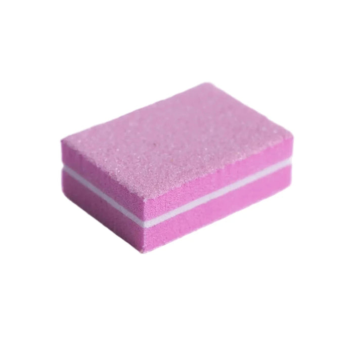 Nail Buffer Block Mini Sponge Disposable 100/180, Pink
