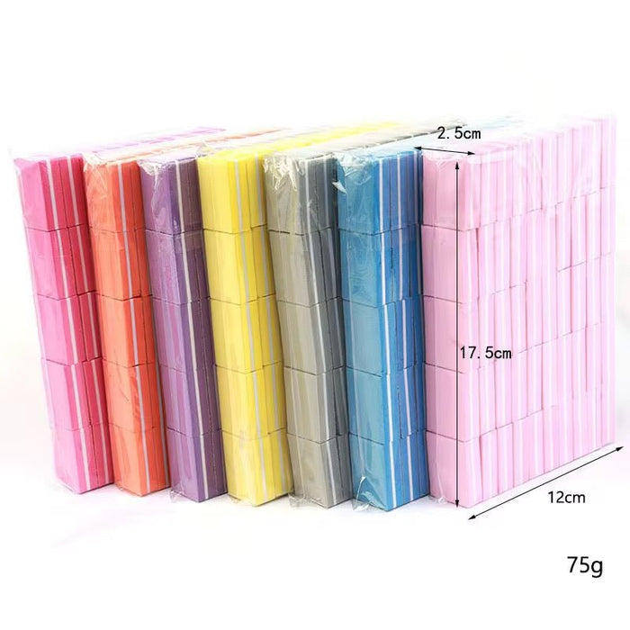 Nail Buffer Block Mini Sponge Disposable 100/180, Pink