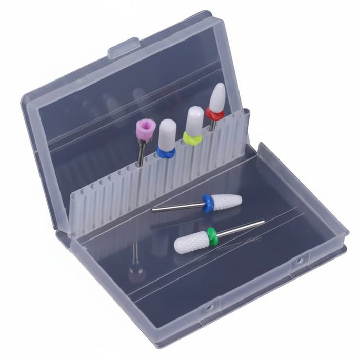 Nail Drill Bit / E - File Bit Storage Box, Holds 20 Bits