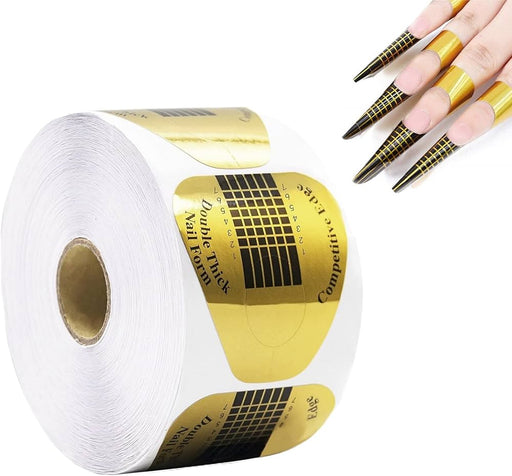 Nail Forms, Wide Gold 500pcs