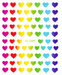 Nail Sticker, Heart + Rainbow Canada