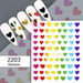 Nail Sticker, Heart + Rainbow Canada