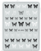 Nail Stickers, Black and White Butterflies Canada