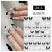Nail Stickers, Black and White Butterflies Canada