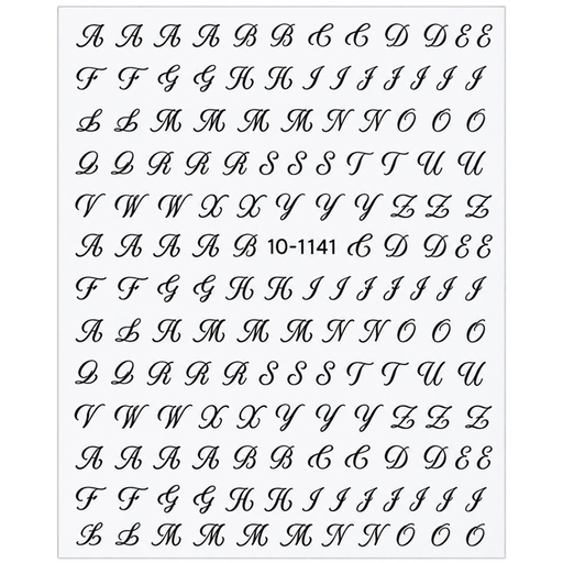 Nail Stickers, Black Letter + Initial Nail Art Canada