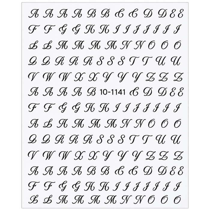 Nail Stickers, Black Letter + Initial Nail Art Canada