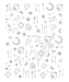 Nail Stickers, Celestial, Moon + Star, Silver + Gold Canada
