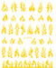 Nail Stickers, Gold Flame Canada