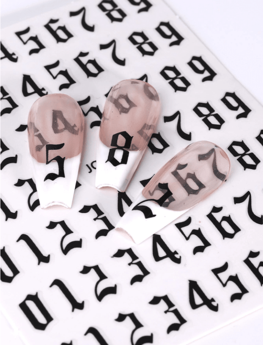 Nail Stickers, Numbers + Black Canada