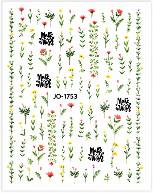Nail Stickers, Small Flowers, Botanical Canada