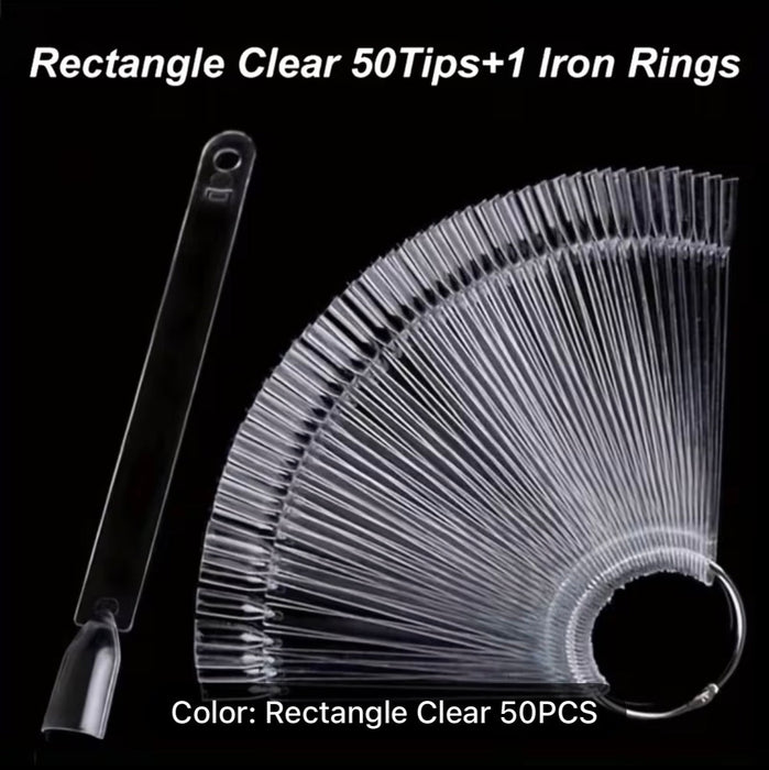 Nail Swatch Display, Rectangle Clear 50 pcs