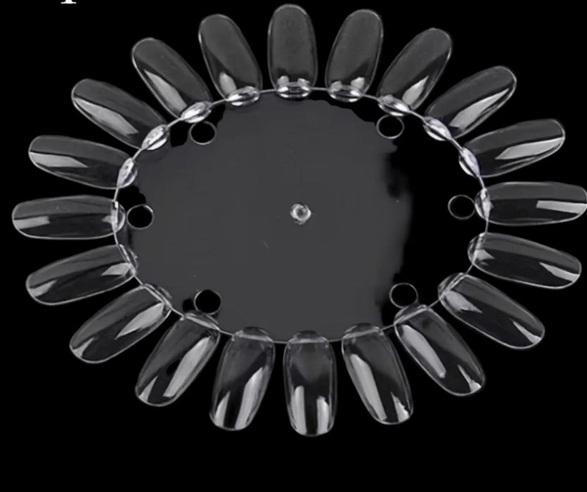 Nail Swatch Display Wheel, 20 Nail Tip Palette Clear