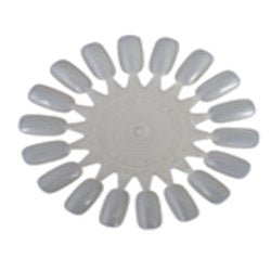 Nail Swatch Display Wheel, 20 Nail Tip Palette Clear