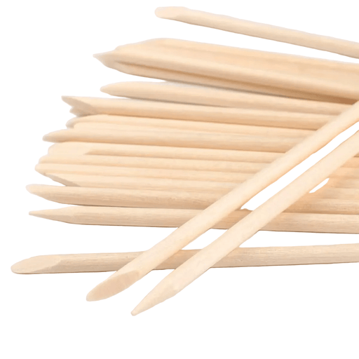 Orange Wood Sticks Wooden Manicure Cuticle Pusher, 4.5” 100pcs