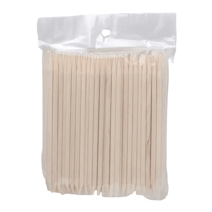 Orange Wood Sticks Wooden Manicure Cuticle Pusher, 4.5” 100pcs
