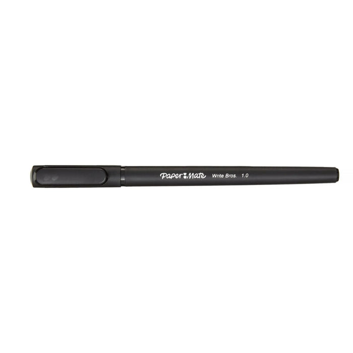 Paper Mate Ballpoint Pens, Write Bros. Black Ink Pens, Medium Point (1.0 mm), 10 Count